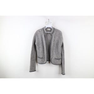 50s 60s Womens 38 Shetland Wool Hand Framed Open Front Cardigan Sweater, 1950s Shetland Wool Cardigan Sweater, 1960s Cardigan Sweater, 50s